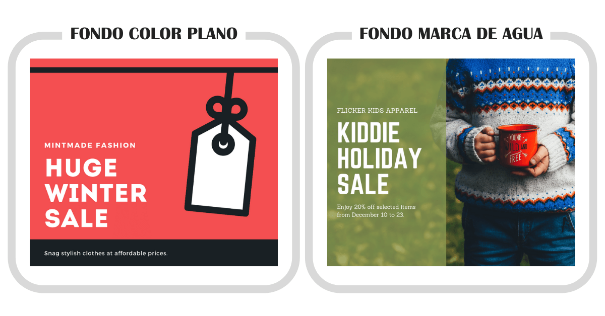 Contraste texto fondo